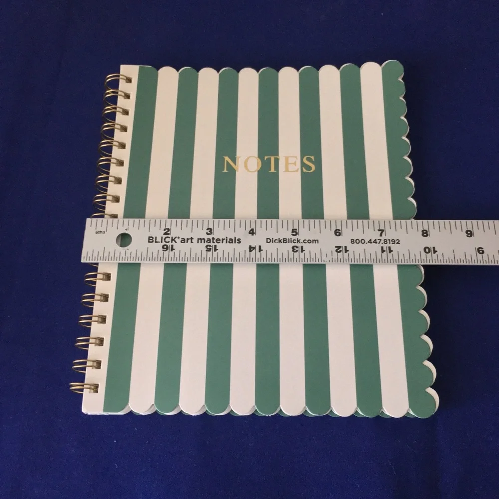Scalloped Stripe Spiral Notebook